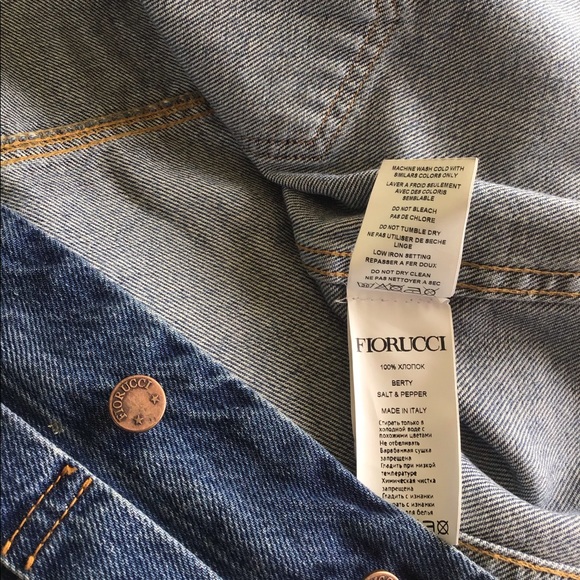 Fiorucci Berty denim jacket with angels iconic patch - Picture 4 of 16